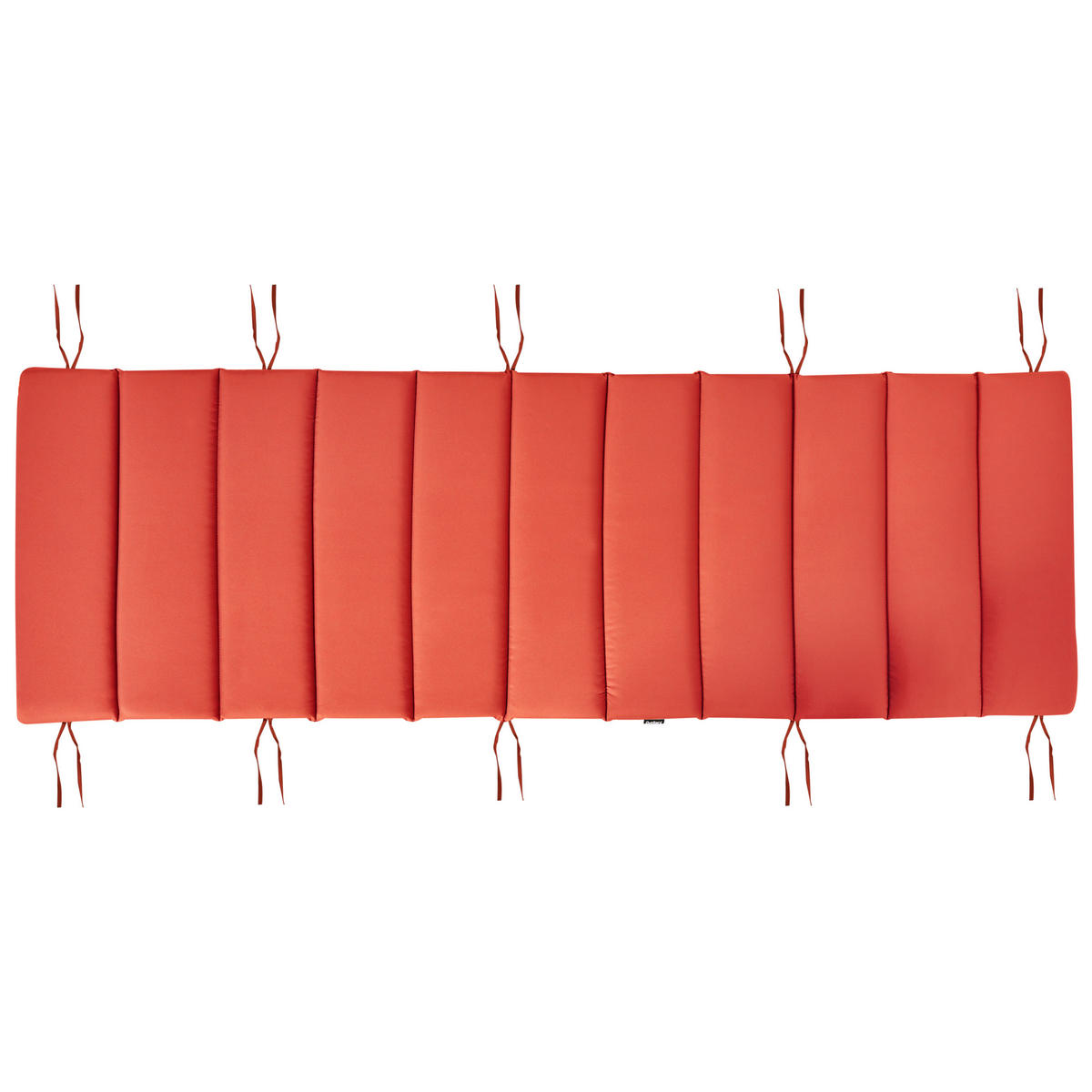 LIEGENAUFLAGE Rot 60/180 cm Brescia Premium - Rot, Textil (180/5/60cm) - Beliani