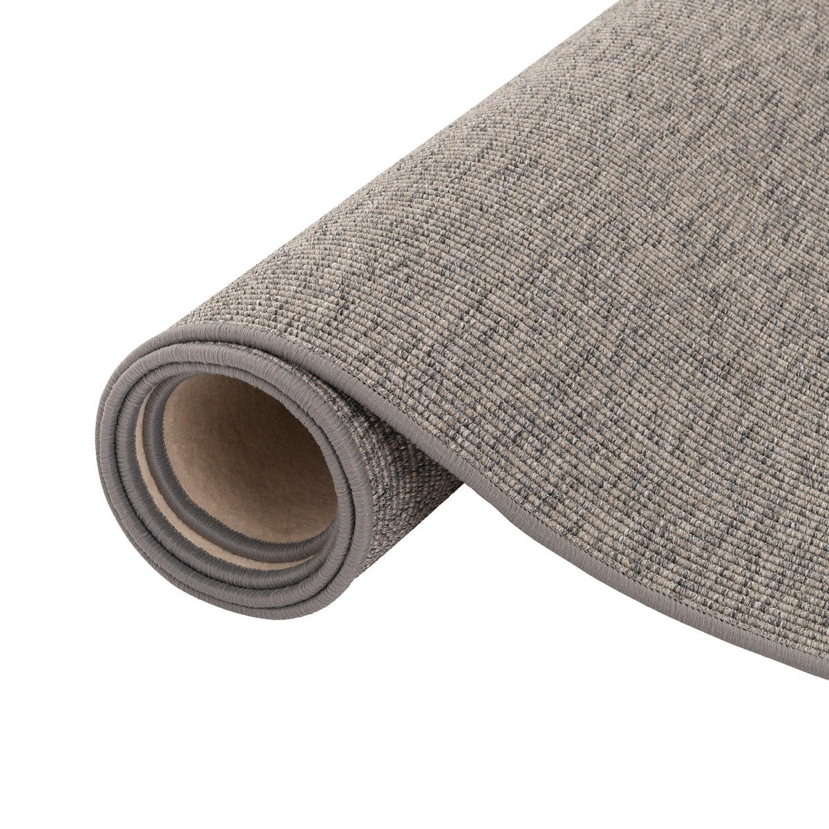 NATUR SISAL-OPTIK TEPPICH TAFF LÄUFER - Grau, Textil (100/100cm) - Snapstyle