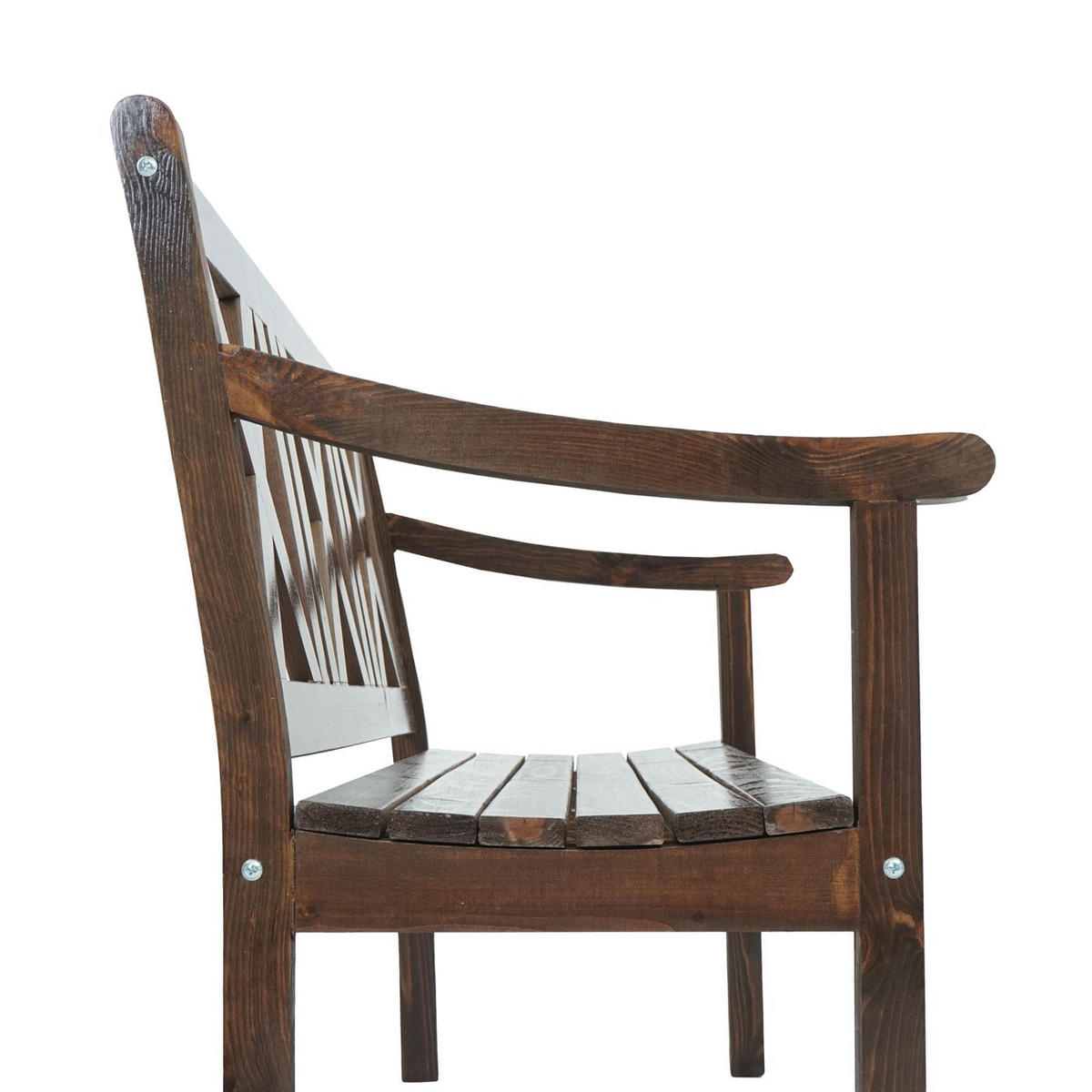 GARTENBANK Kopenhagen 91x160x61cm 3-Sitzer Dunkelbraun - Dunkelbraun, Holz (160/91/61cm) - PROREGAL