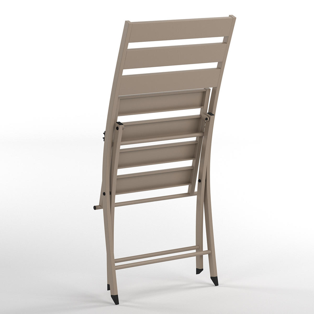 KLAPPSTUHL - 2er-Set - Stahl - Taupe, Metall (45/83/55cm) - home24