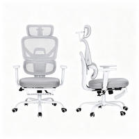 DREHSTUHL ergonomisch mit Fußstütze und 150 kg Tragfähigkeit - Grau, Leder (53/120/71.5cm) - Gisaae