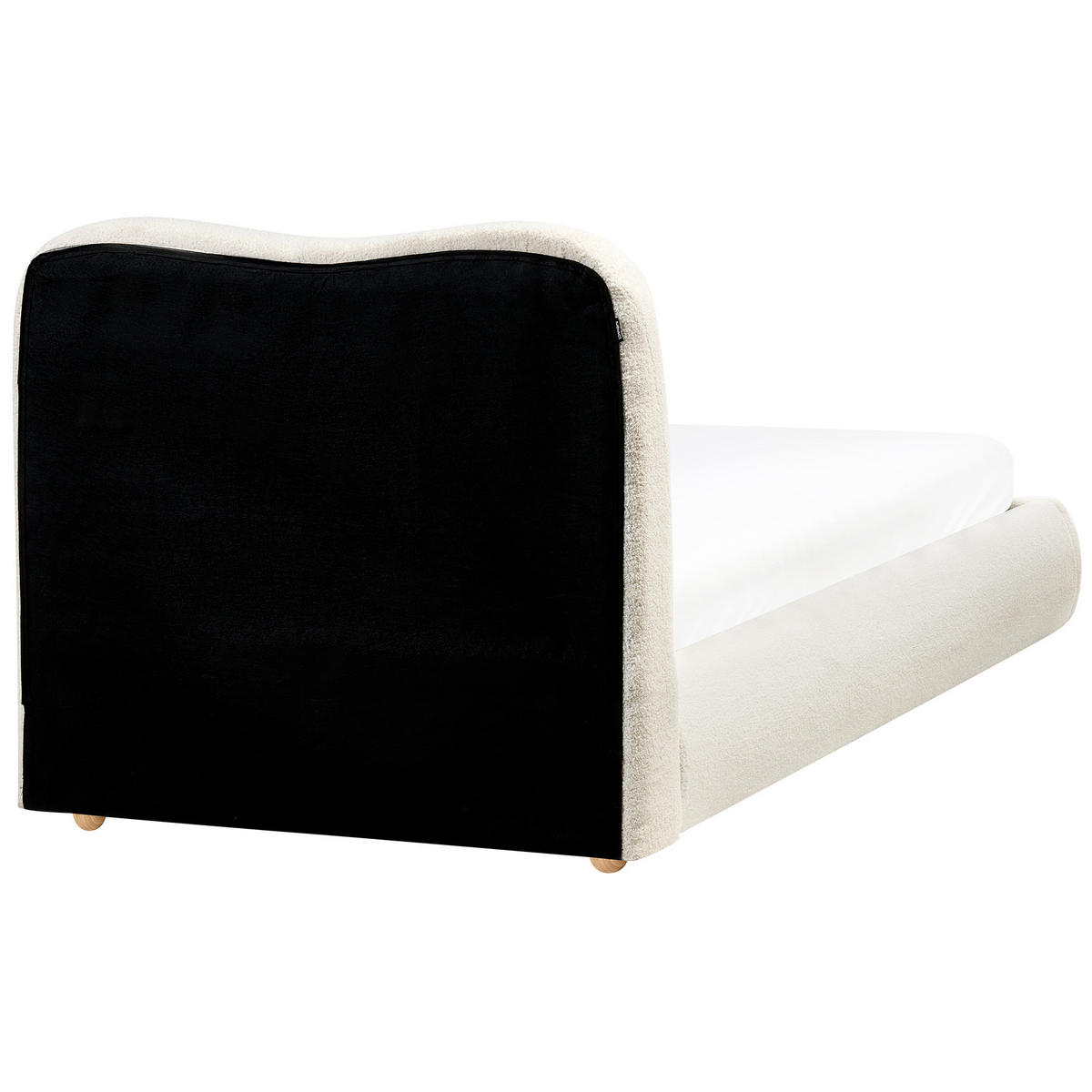 POSTEL s úložným prostorem 90/200 cm Bouclé Krémově bílá Blagnac - krémová, textil (90/200cm) - Beliani