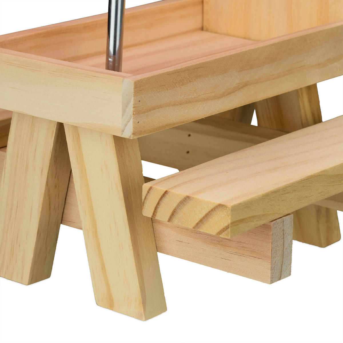EICHHÖRNCHENTISCH - Hellbraun, Holz/Textil (28/29/28cm) - Relaxdays