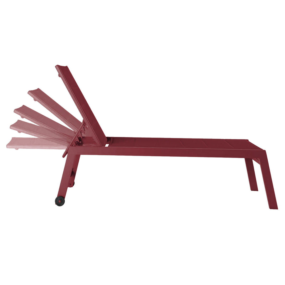 SONNENLIEGE 2-tlg., Lila - Lila, Metall (169/103/65cm) - Oviala