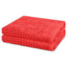 DUSCHTUCH Carre 2er-Set - Rot, Textil (70/140cm) - Ross