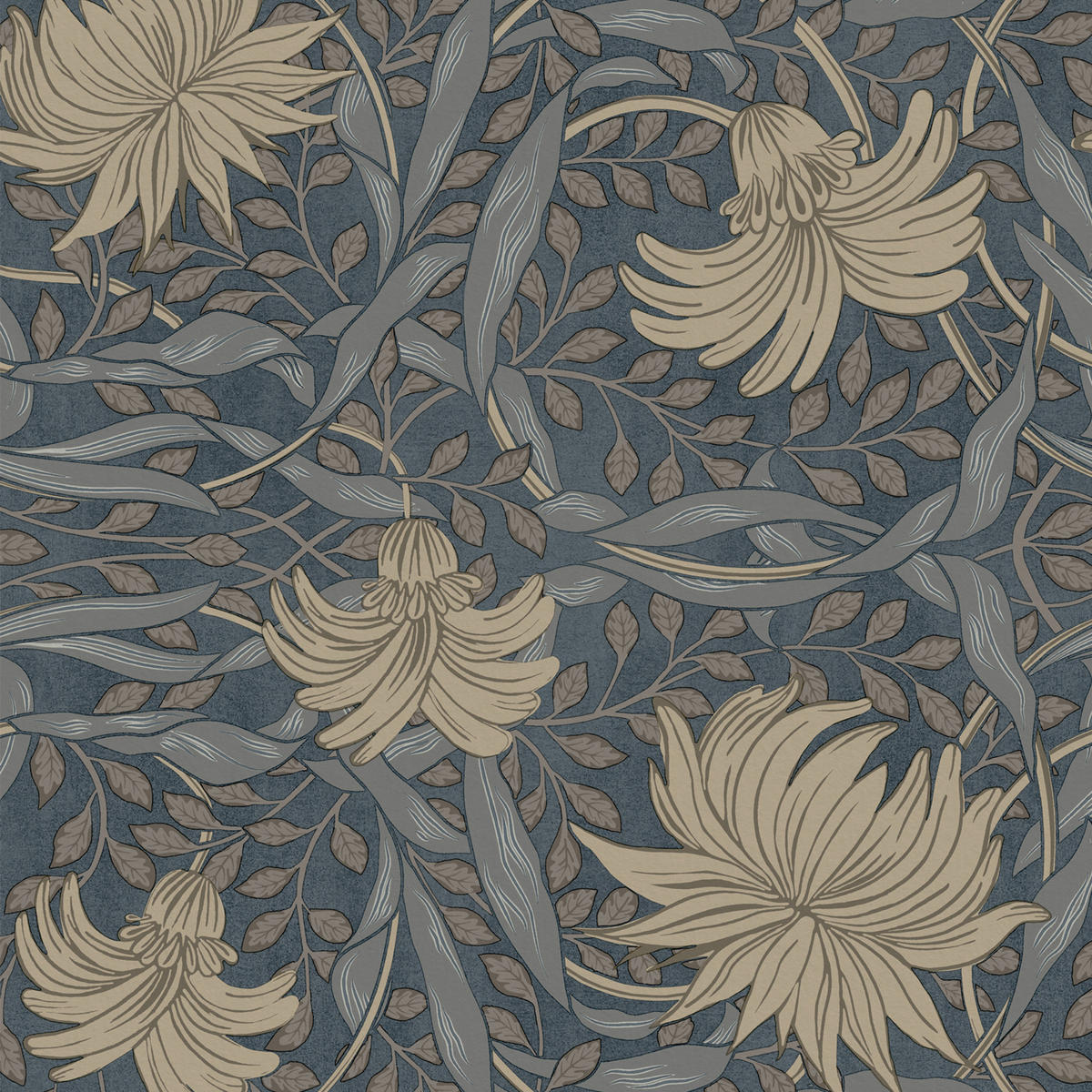 VLIESTAPETE - Jolie Blue - Blau, Papier/Kunststoff (53/1000cm) - Sublime