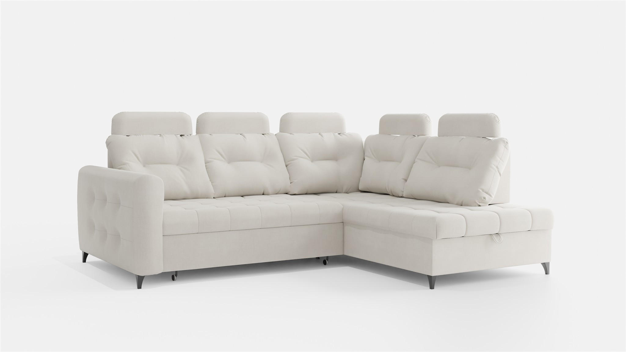 ECKSOFA Wendie - Beige, Holzwerkstoff/Textil (250/200cm) - Fun Möbel