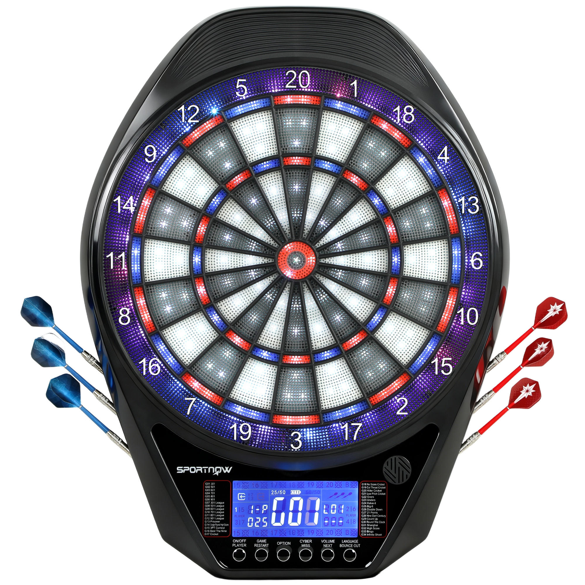 DARTSCHEIBE DE-18829 Schwarz - Schwarz, Kunststoff (45.5/3.6/60.5cm) - ComfortXL