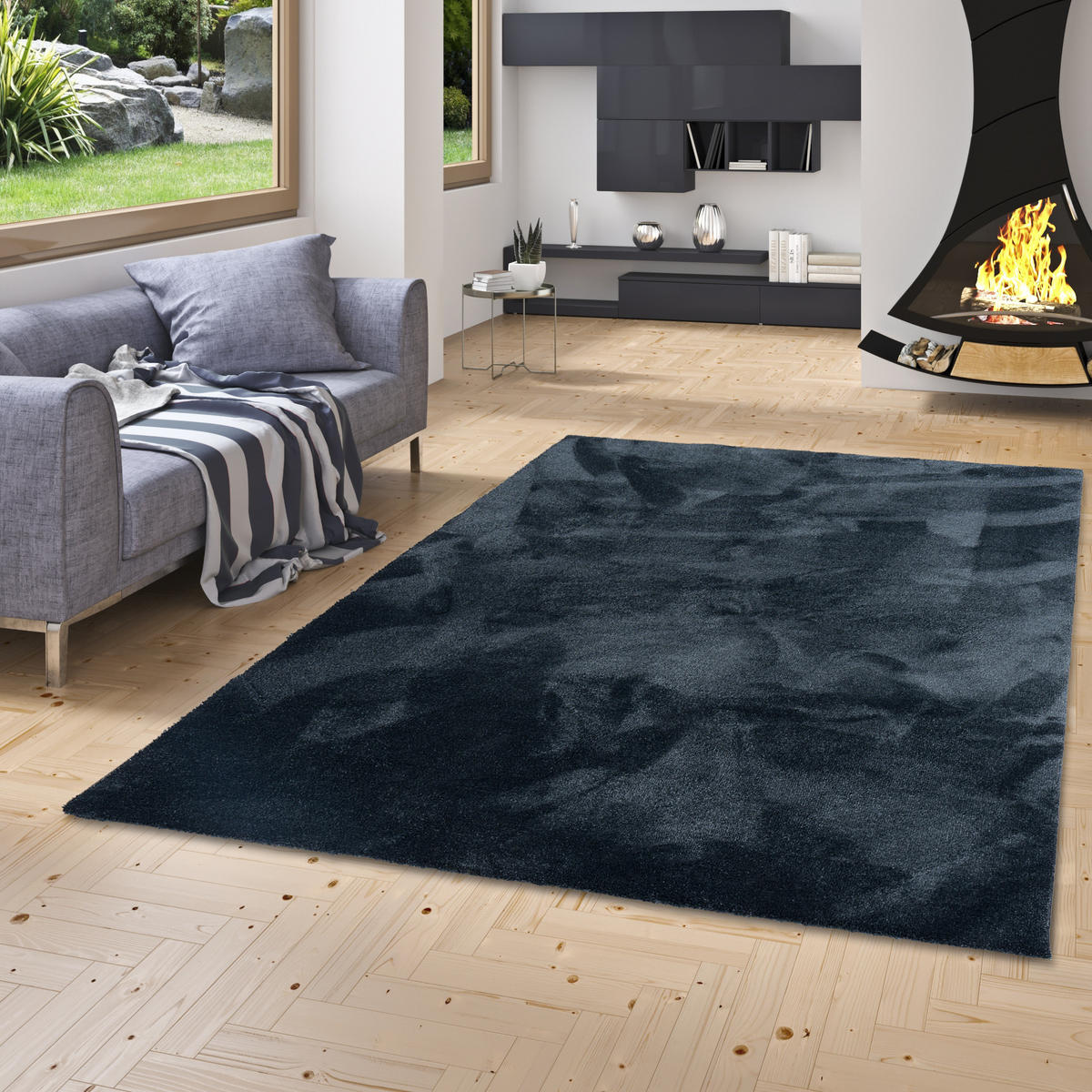 HOCHFLORTEPPICH LIVORNO SUPER SOFT - Anthrazit, Textil (160/240cm) - Snapstyle