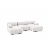 ECKSOFA U-Form, Stoff Bouclé Abriamo, Ecru, Selia U - Ecru, Holz (285/70/160cm) - Kaiser Möbel