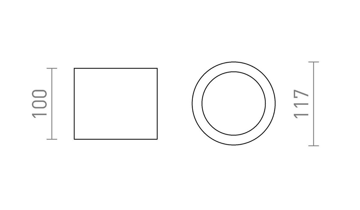DECKENLEUCHTE KAYAL Weiß 9 W - Weiß, Metall (117/117/10cm) - Rendl