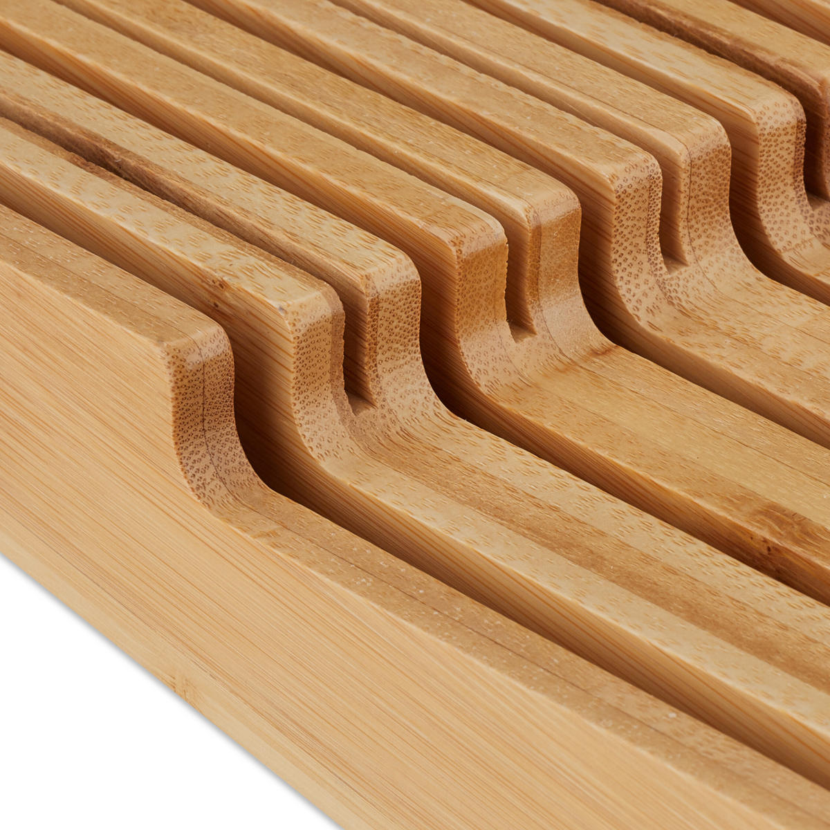 MESSERHALTER - Hellbraun, Holz (13/5.5/40cm) - Relaxdays