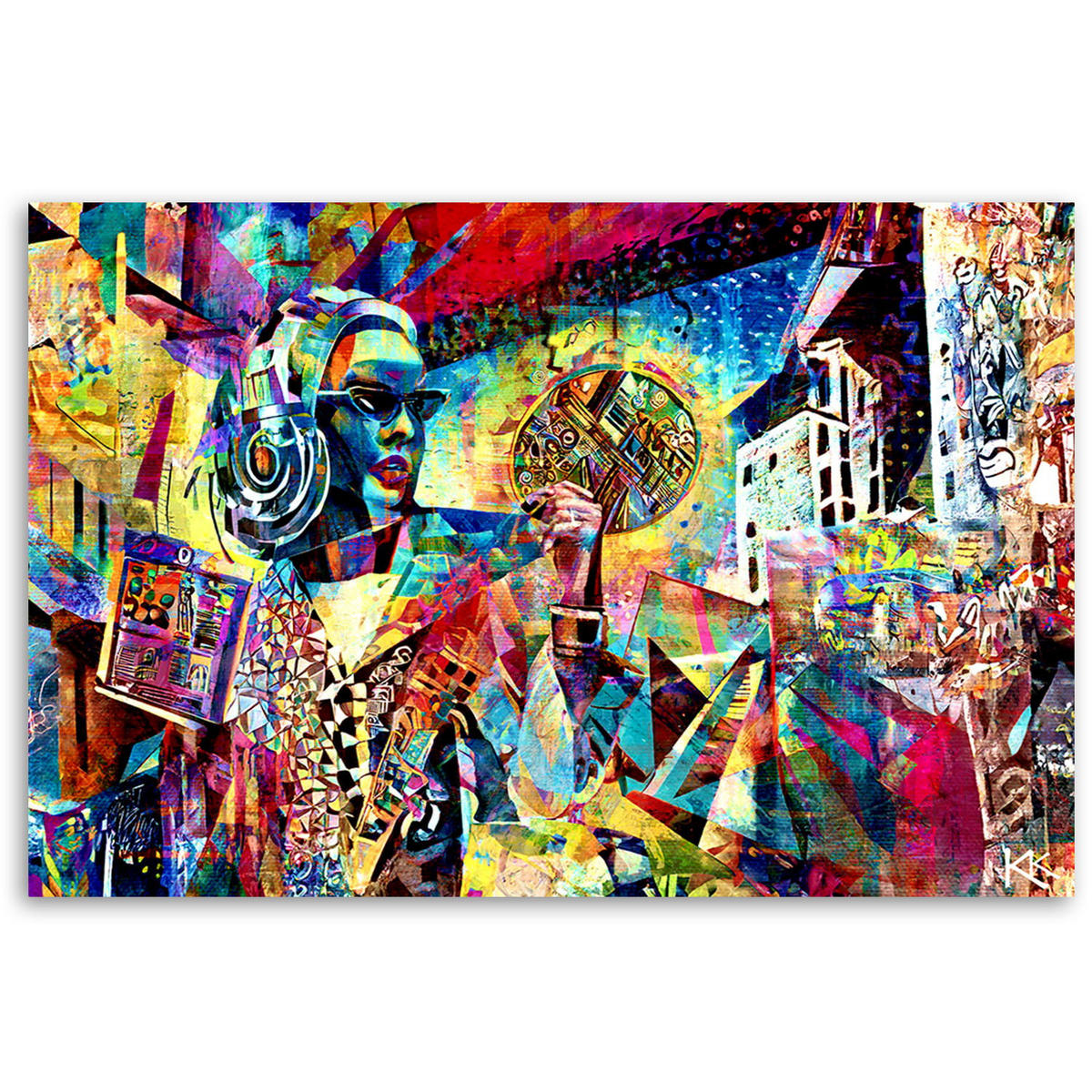 KUNSTDRUCK Lila 90/60 cm - Lila, Textil (90/60cm) - KUNSTLOFT