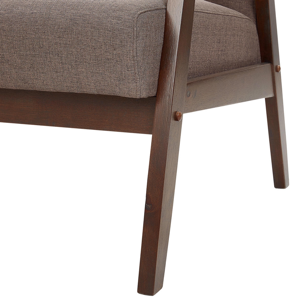 2-SITZER-SOFA Polsterbezug Braun Asnes - Braun, Textil (110/80/80cm) - Beliani