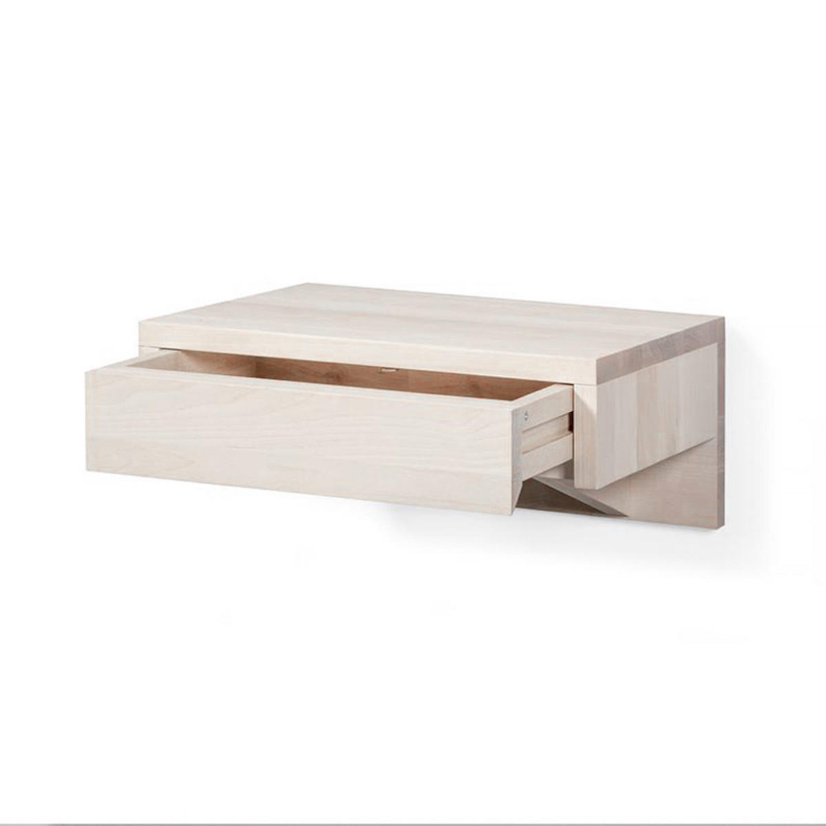 NACHTTISCH Bo 2er Set, weiße Birke, 30/40/18 cm - Weiß, Holz (40/18/30cm) - WOODEK