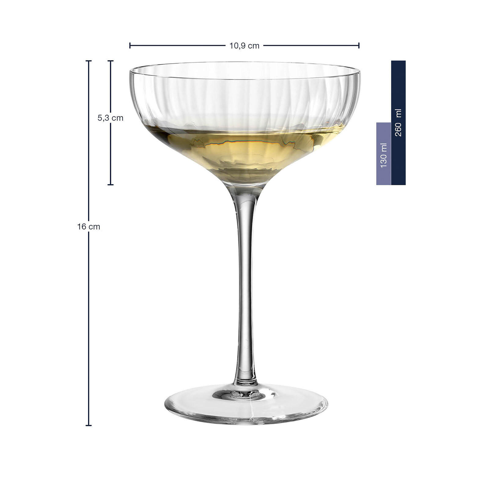 CHAMPAGNERSCHALEN Poesia transparent 260 ml 6er Set - Transparent, Glas (0.26L) - Leonardo Living