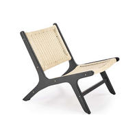 GARTENSESSEL CALLIPTE Boho, beige/schwarz - Beige/Schwarz, Holz (74/84/65cm) - KONSIMO®