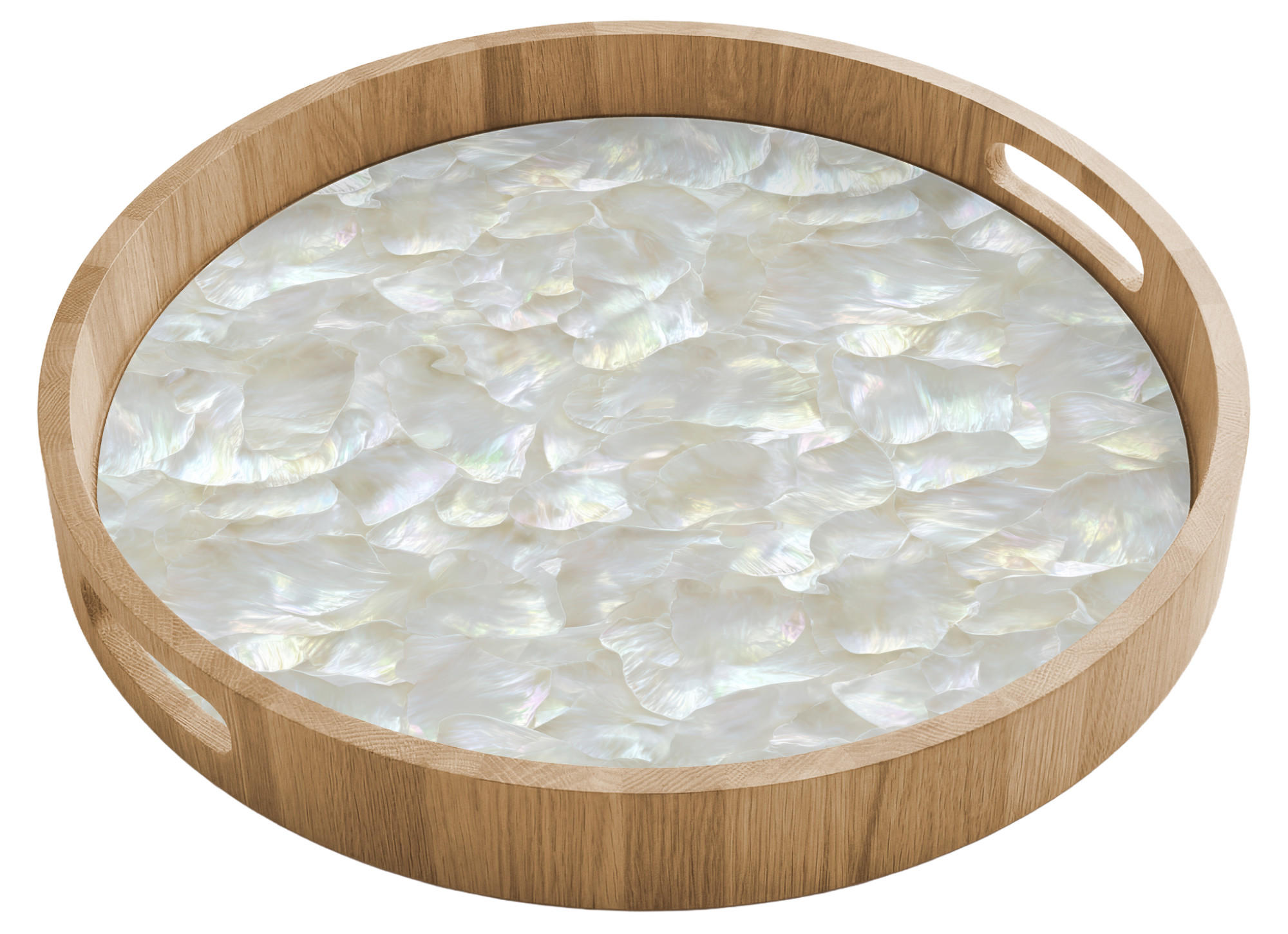 OnlyWow SERVÍROVACÍ PODNOS Perleťový lesk - Bílá - Shell 40x40 cm