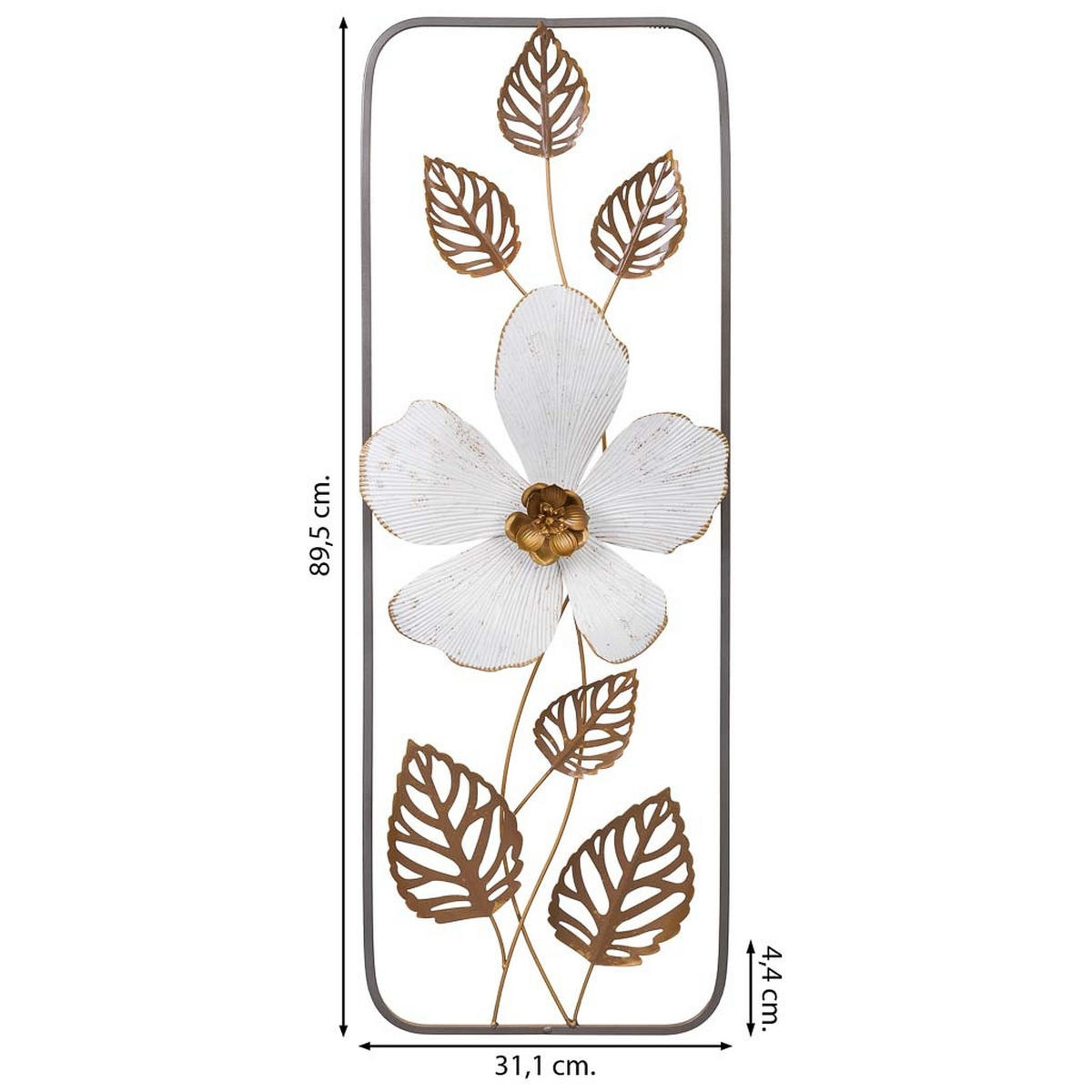 WANDDEKO-OBJEKT aus Metall, 31x90x4cm - Multicolor, Metall (31.1/4.4/89.5cm) - Wanderlust