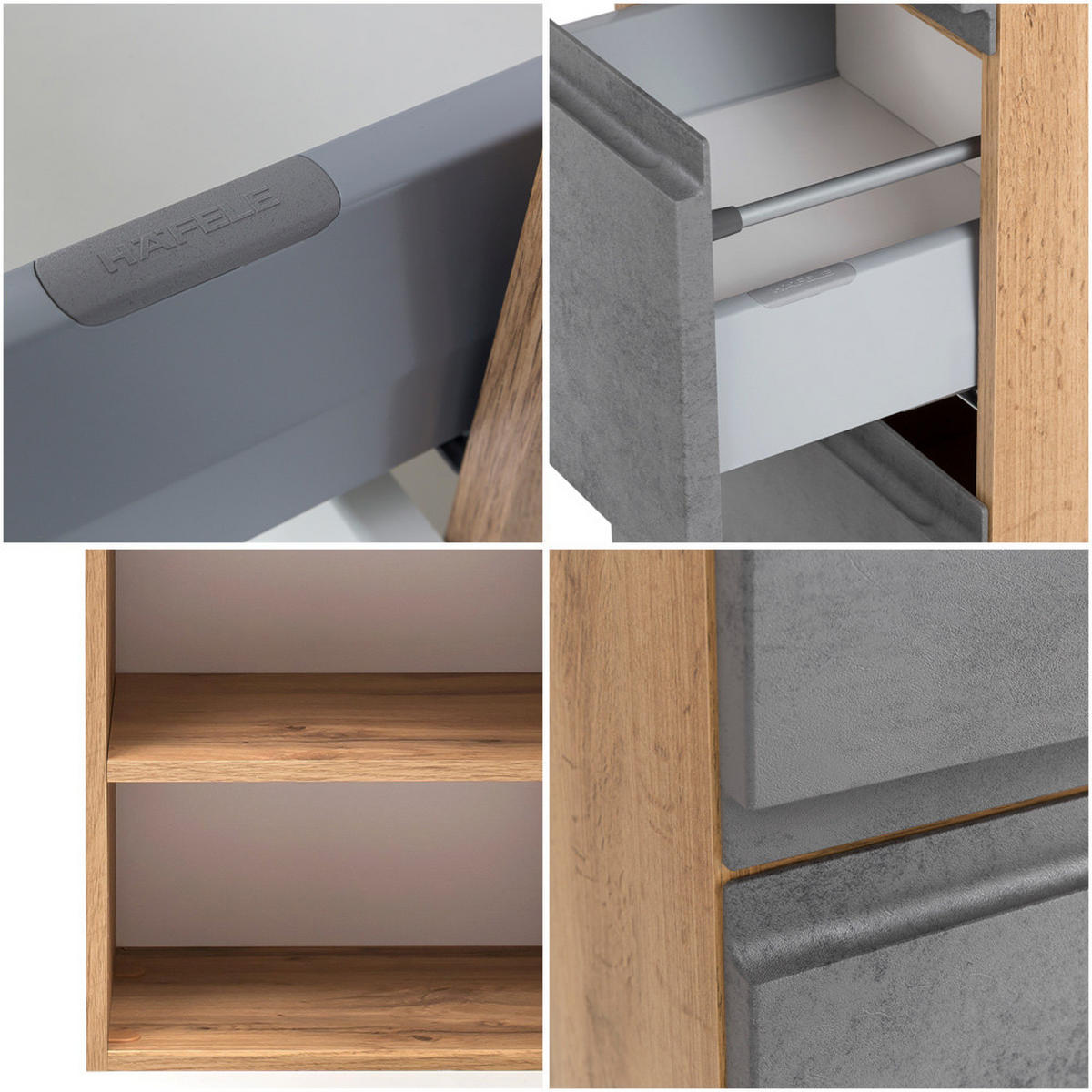 BADMÖBEL-SET 3-TLG. Vasto-03 - Grau, Holzwerkstoff (115/200/35cm) - Lomado