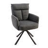 ARMLEHNSTUHL BIG GEORGE Strukturstoff Grau - Schwarz/Grau, Textil/Metall (60/92/67cm) - riess-ambiente