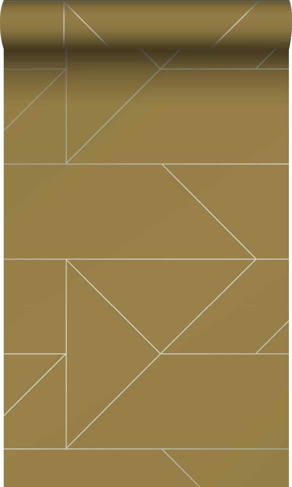 TAPETE grafische Linien 53 cm x 10.05 m - Gelb, Papier (53/1000cm) - Origin Wallcoverings