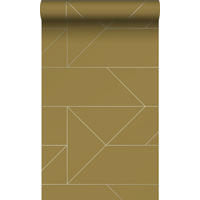TAPETE grafische Linien 53 cm x 10.05 m - Gelb, Papier (53/1000cm) - Origin Wallcoverings