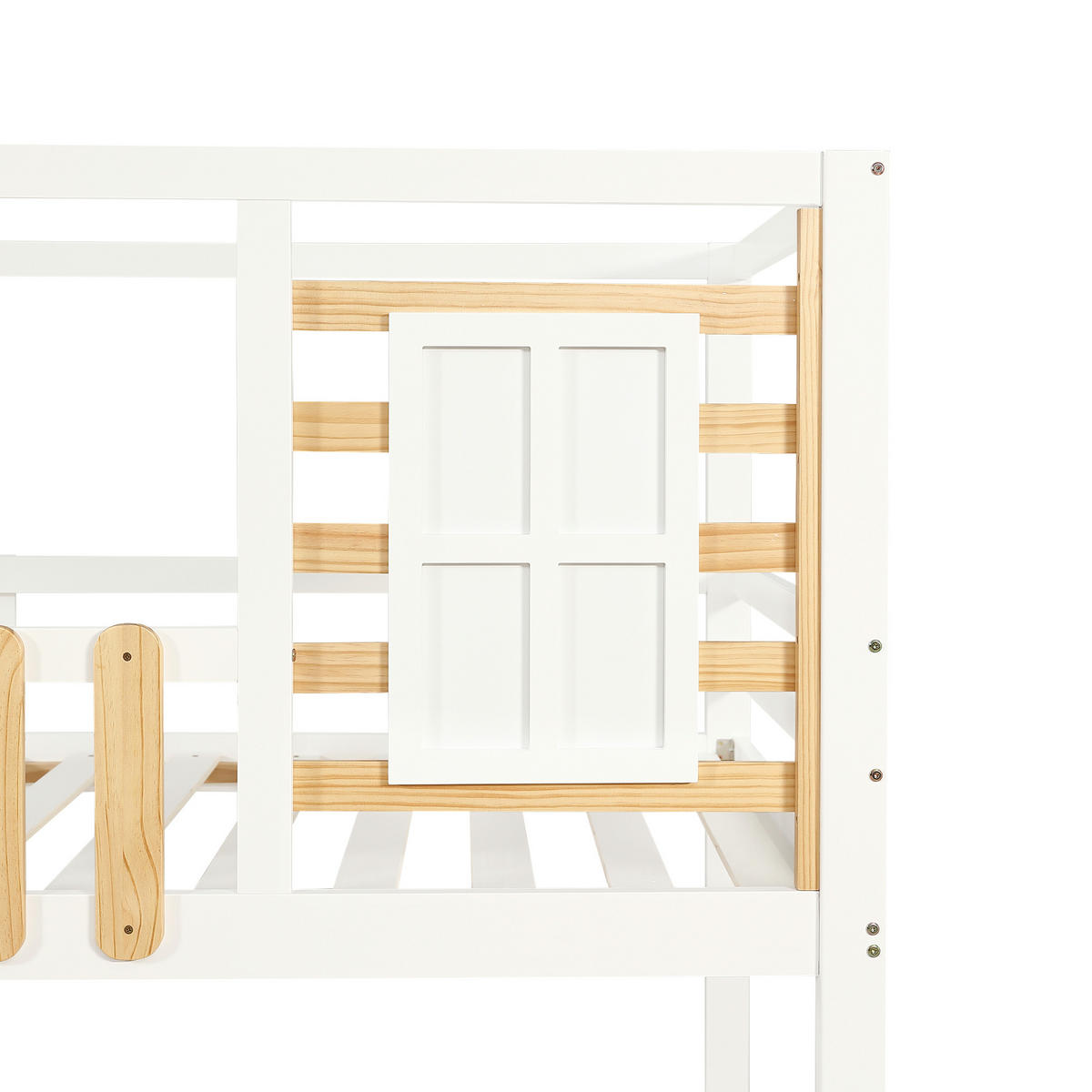 ETAGENBETT Kiefernholz 90/200 cm Weiß - Weiß, Holz - Raumix