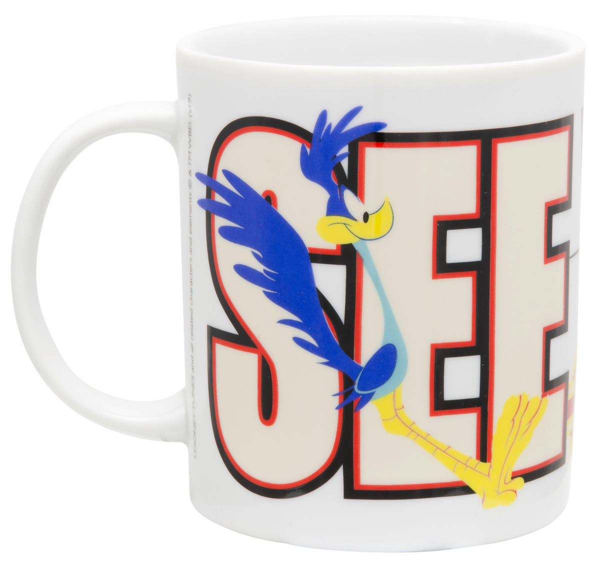 KAFFEEBECHER Looney Tunes Road Runner & Coyote - See ya! Weiß 320 ml - Multicolor, Keramik (0.32L) - Looney Tunes