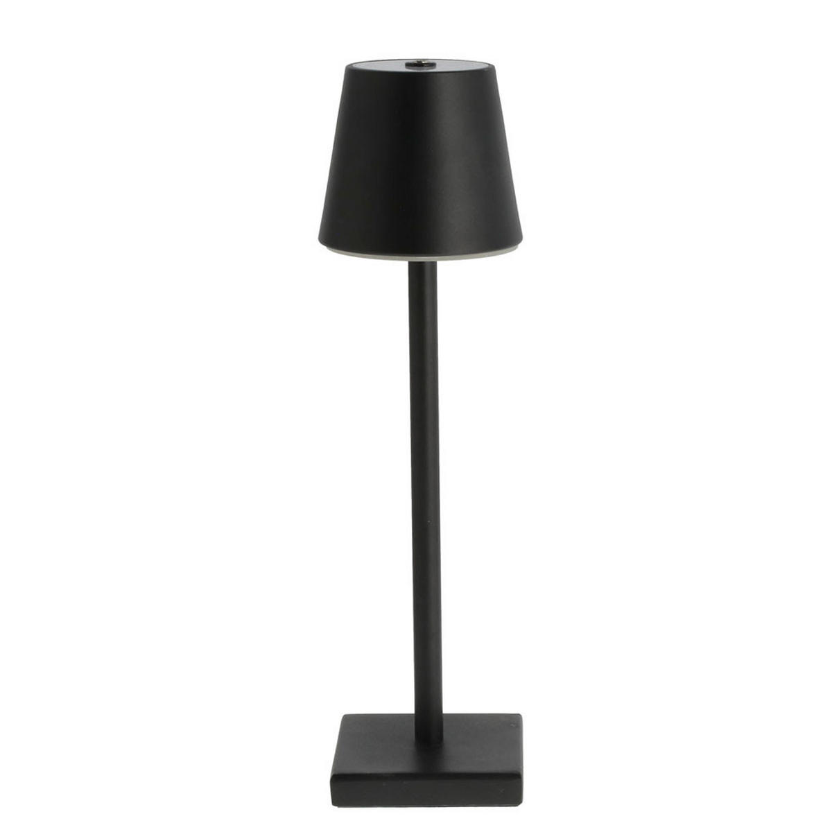 LED TISCHLEUCHTE Schwarz Akku Touchdimmer - Schwarz, Metall (12/12/38cm) - Cepewa