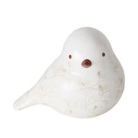 VOGEL-FIGUR handbemalt Silvana - Weiß, Keramik (12/16/20cm) - Boltze Home