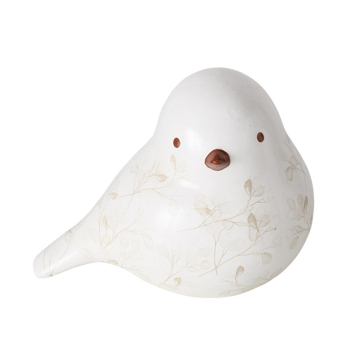 VOGEL-FIGUR handbemalt Silvana - Weiß, Keramik (12/16/20cm) - Boltze Home