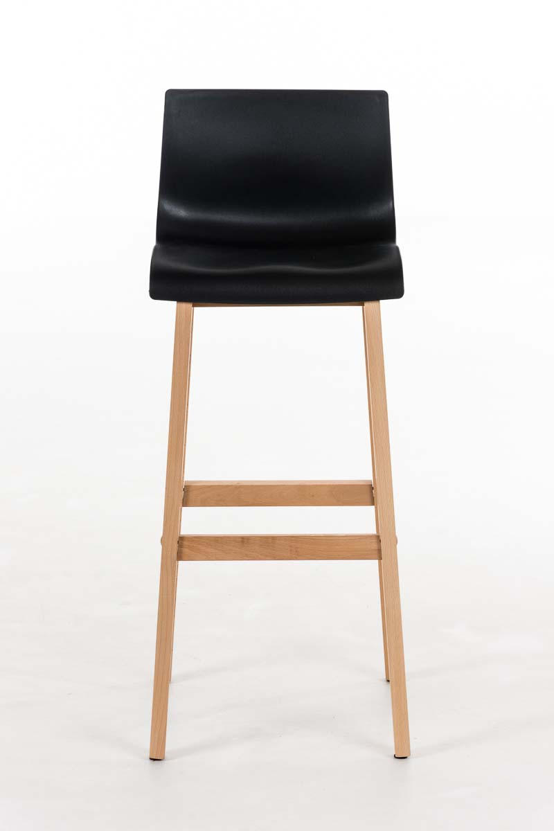 BARHOCKER DELHI Schwarz Holz - Schwarz, Holz (41/101/46cm) - DELUKE
