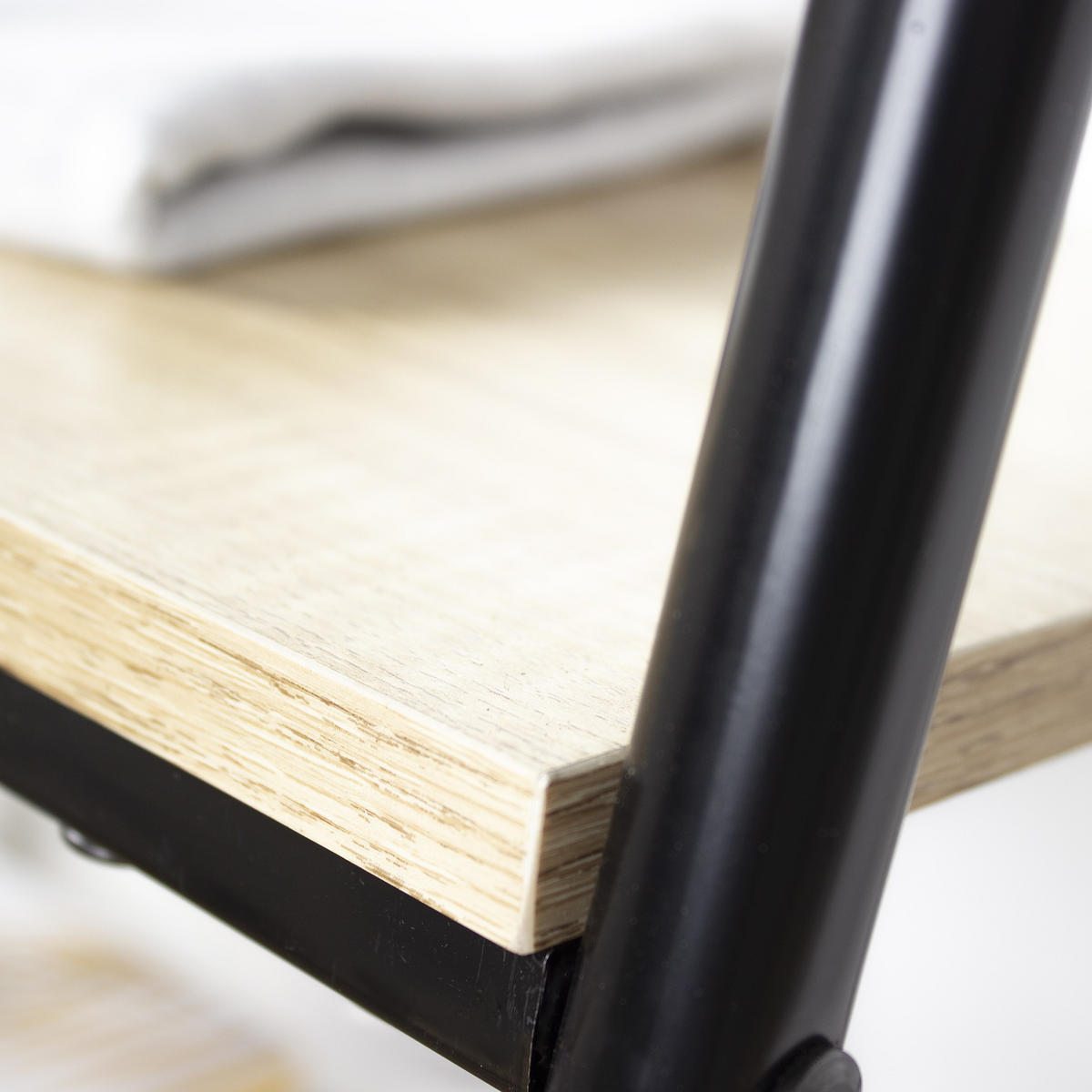 GARDORENSTÄNDER mit 2 Regalen im Industrial-Stil - Schwarz, Metall (40/151/64.5cm) - Calicosy