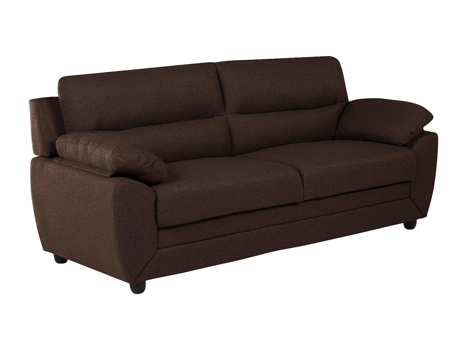 SOFA 3-Sitzer - Stoff - Braun - MANOA - Braun, Textil (201/88/82cm) - Vente-Unique