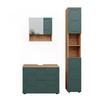 BADMÖBEL-SET Irma Grün 3 Teile, mit Schubladenschrank und Hochschrank - Honigeiche/Grün, Holzwerkstoff (80/58.6/41cm) - Vicco