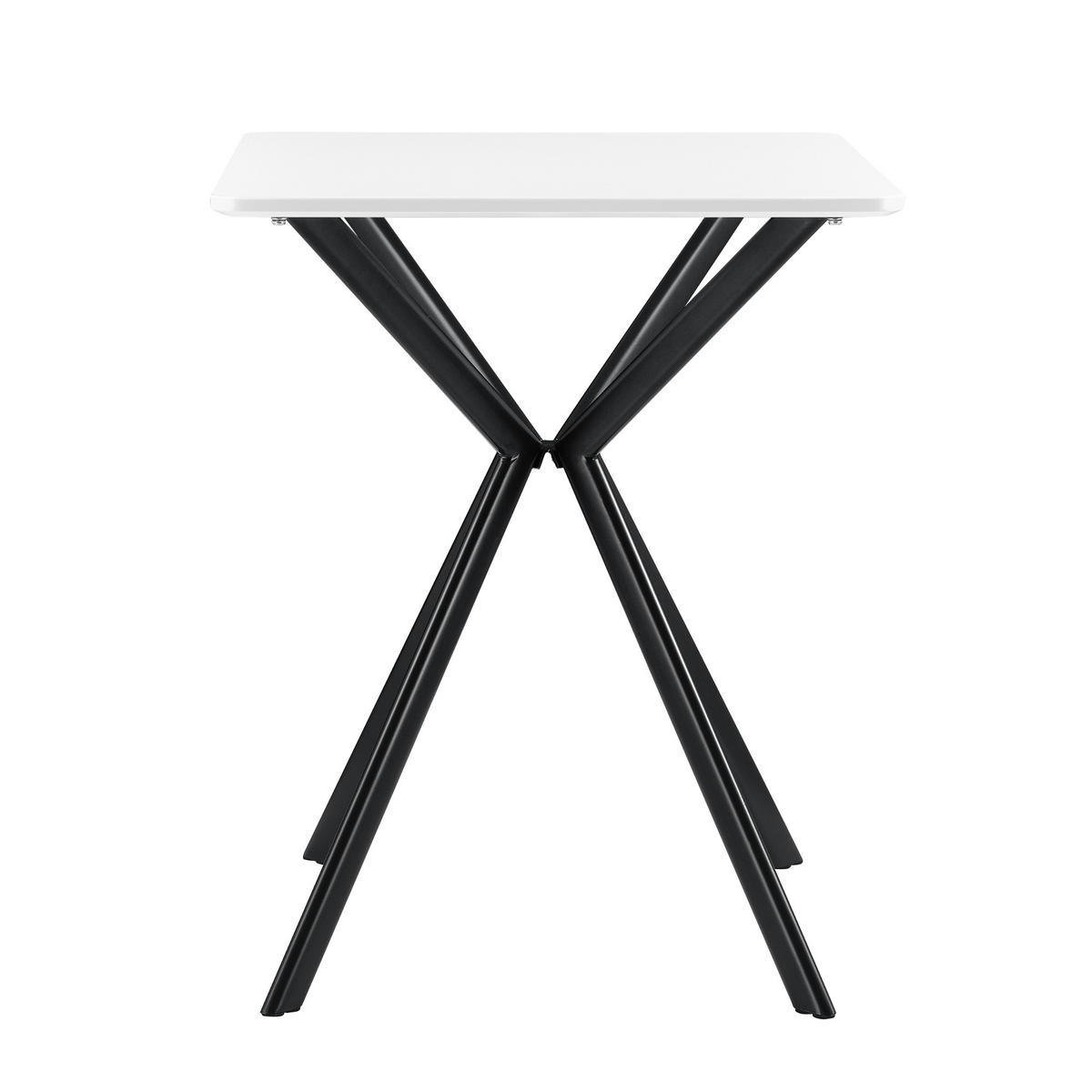 ESSTISCH Ankara - Weiß, Holzwerkstoff/Metall (60/60/75cm) - [en.casa]