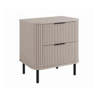 BADEZIMMERSCHRANK : Farbe Kaschmir, Griff schwarz, Füße schwarz, 60 x 41,5 x 66,7 cm - Kaschmir/Schwarz, Holzwerkstoff (60/66.7/41.5cm) - 3XE LIVING