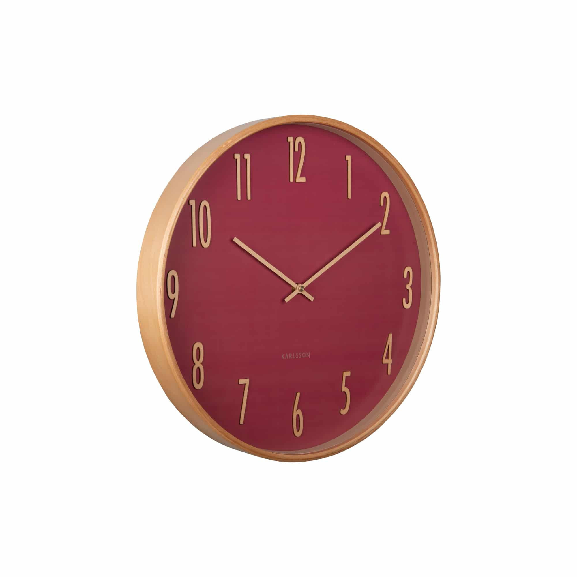 WANDUHR Gracil Rot 40/5/40 cm - Rot, Holzwerkstoff (5/40/40cm) - Karlsson