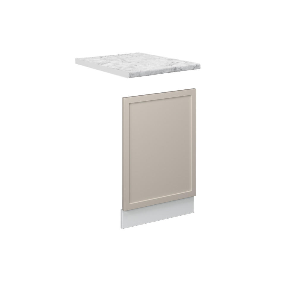 FRONTBLENDE Fame-Line GrauBeige 45 cm, AP Marmor - Greige/Weiß, Holzwerkstoff (45/67.4/1.6cm) - Vicco