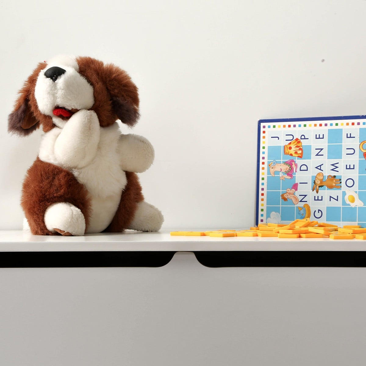 AUFBEWAHRUNGSTRUHE mit 2 Fächern für Kinder 99/40/43 cm - Weiß, Holzwerkstoff (40/43/48cm) - Calicosy