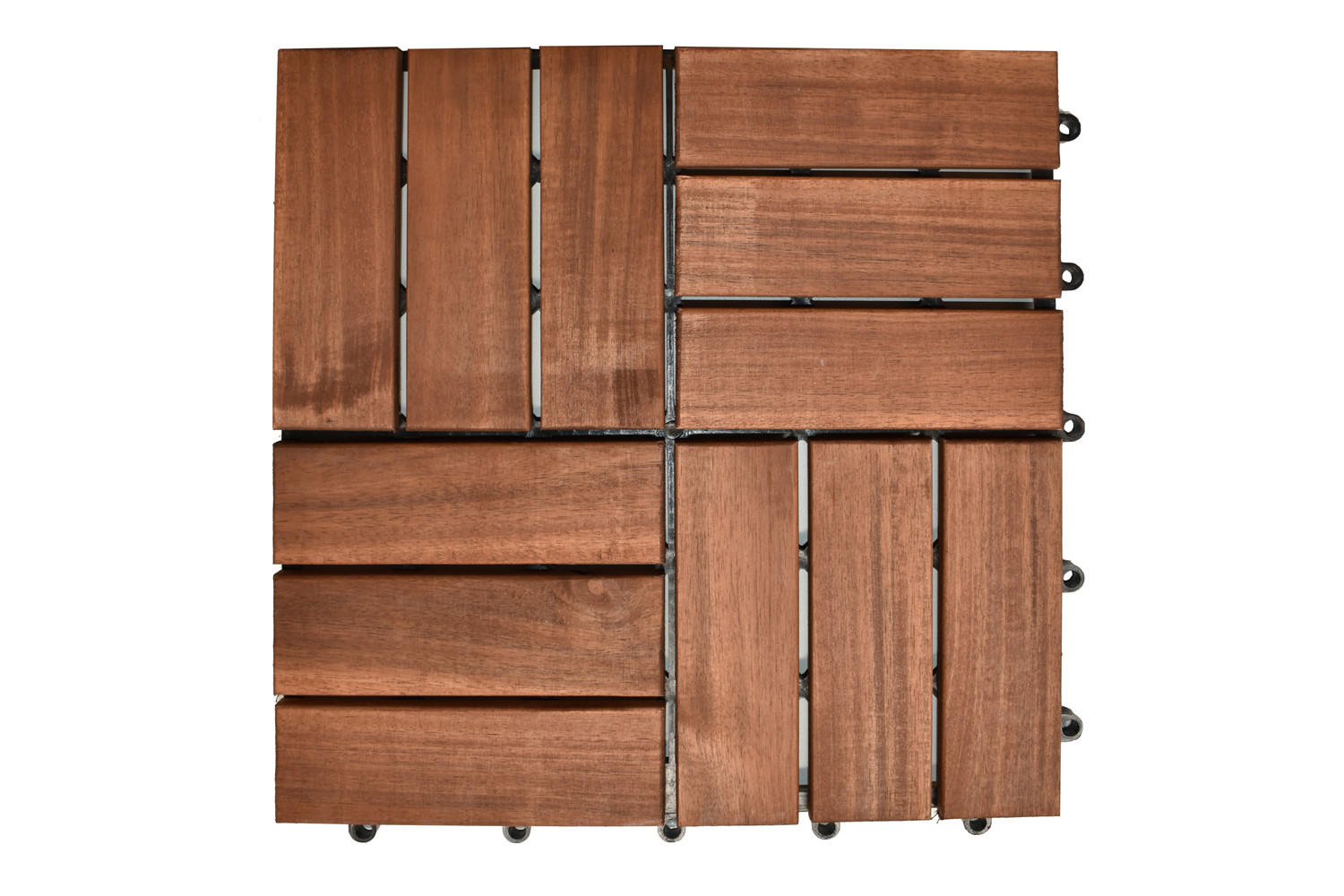 TERRASSENFLIESE 30x30 cm, Braun, Akazienholz 10 Stück - Braun, Holz (30/30/2.2cm) - dasmöbelwerk