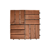 TERRASSENFLIESE 30x30 cm, Braun, Akazienholz 10 Stück - Braun, Holz (30/30/2.2cm) - dasmöbelwerk
