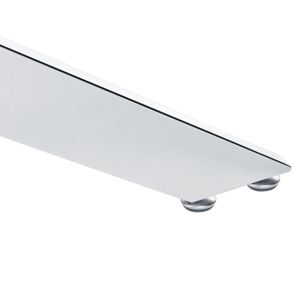 ESSTISCH 120/75 cm Silberfarben, Transparent Rund Maramo - Silberfarben, Glas (120/120/75cm) - Beliani