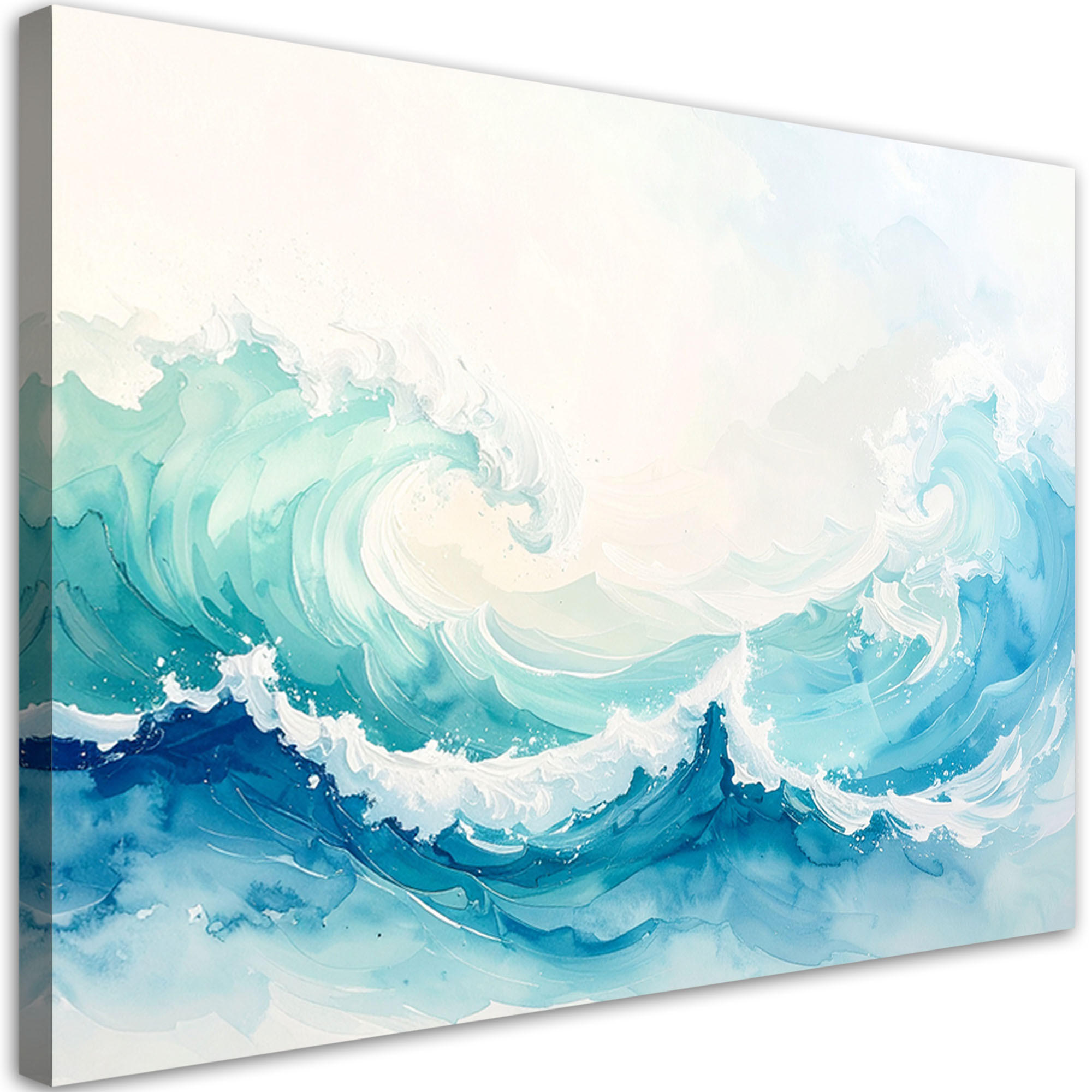 Feeby Leinwandbild Blau 90x60 cm