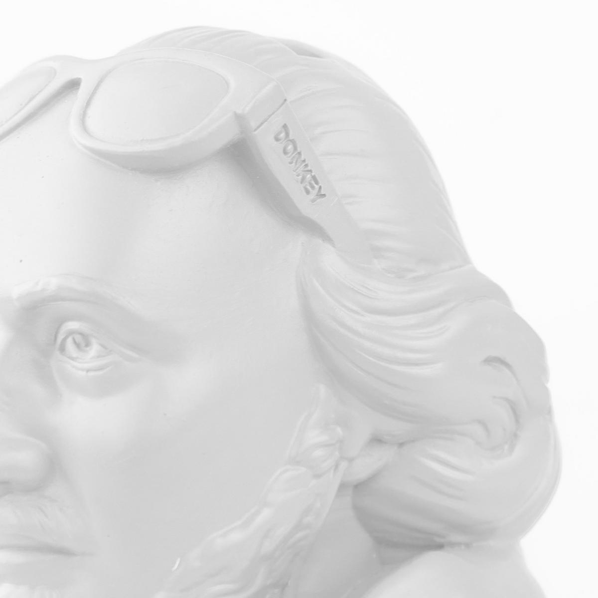 SPARDOSE Historic Hipster Shakespeare, Polyresin, Weiß, 8 x 9 x 14.5 cm - Weiß, Kunststoff (8/14.5/9cm) - Donkey Products