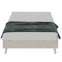 KREVET 90/200 cm s modernim niskim dizajnom i stabilnom konstrukcijom, Bež - bež, tekstil (90/200cm) - Redom