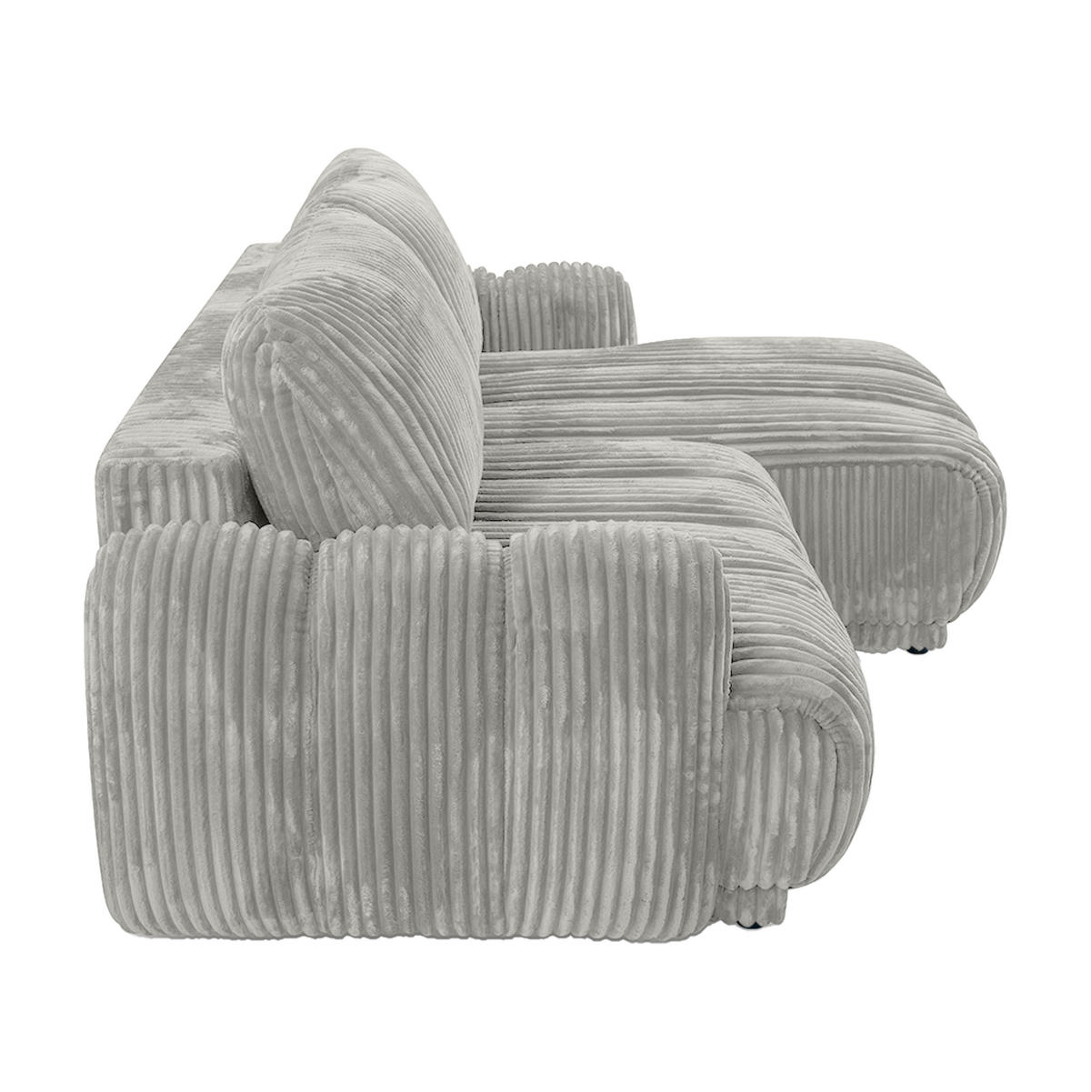 ECKSOFA CAMILO mit Schlaffunktion, Grau - Grau, Textil (220/150cm) - Fedve