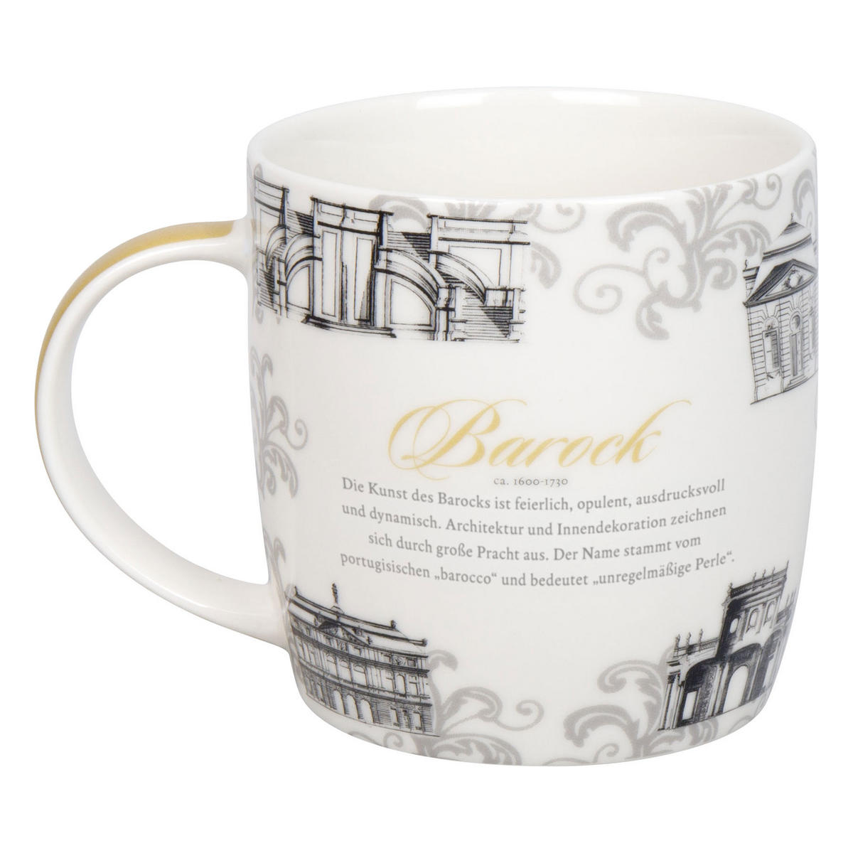 KAFFEEBECHER Architektur - Barock - Naturfarben, Keramik (0.4L) - Könitz