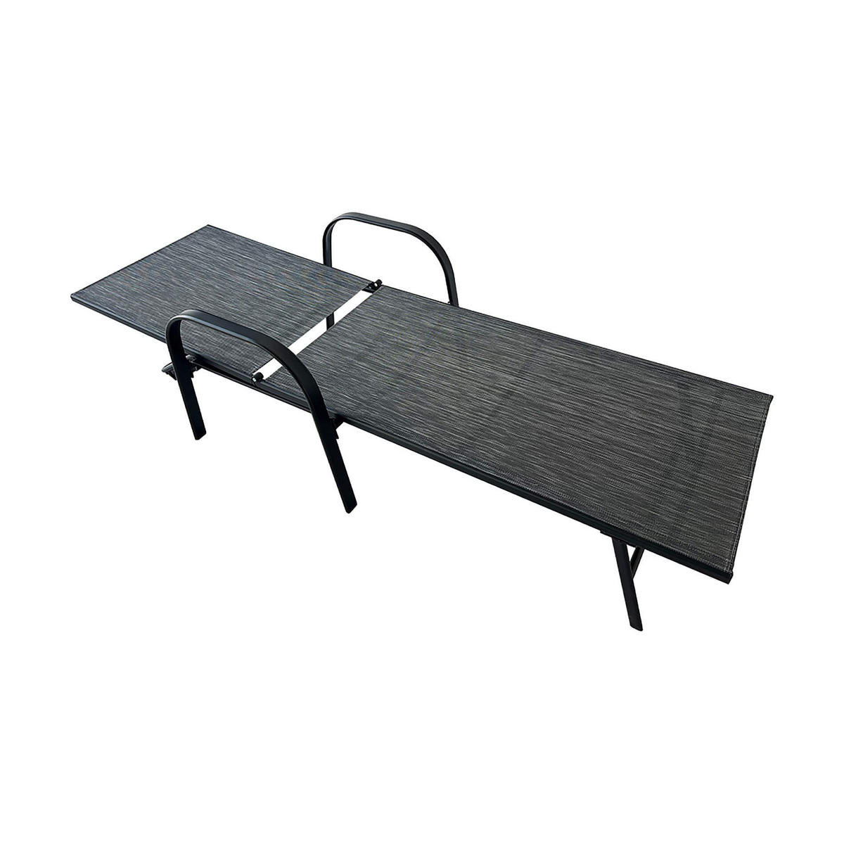SONNENLIEGE Dunkelgrau 195/95/69 cm - Dunkelgrau, Metall (195/95/69cm) - Mobili Rebecca